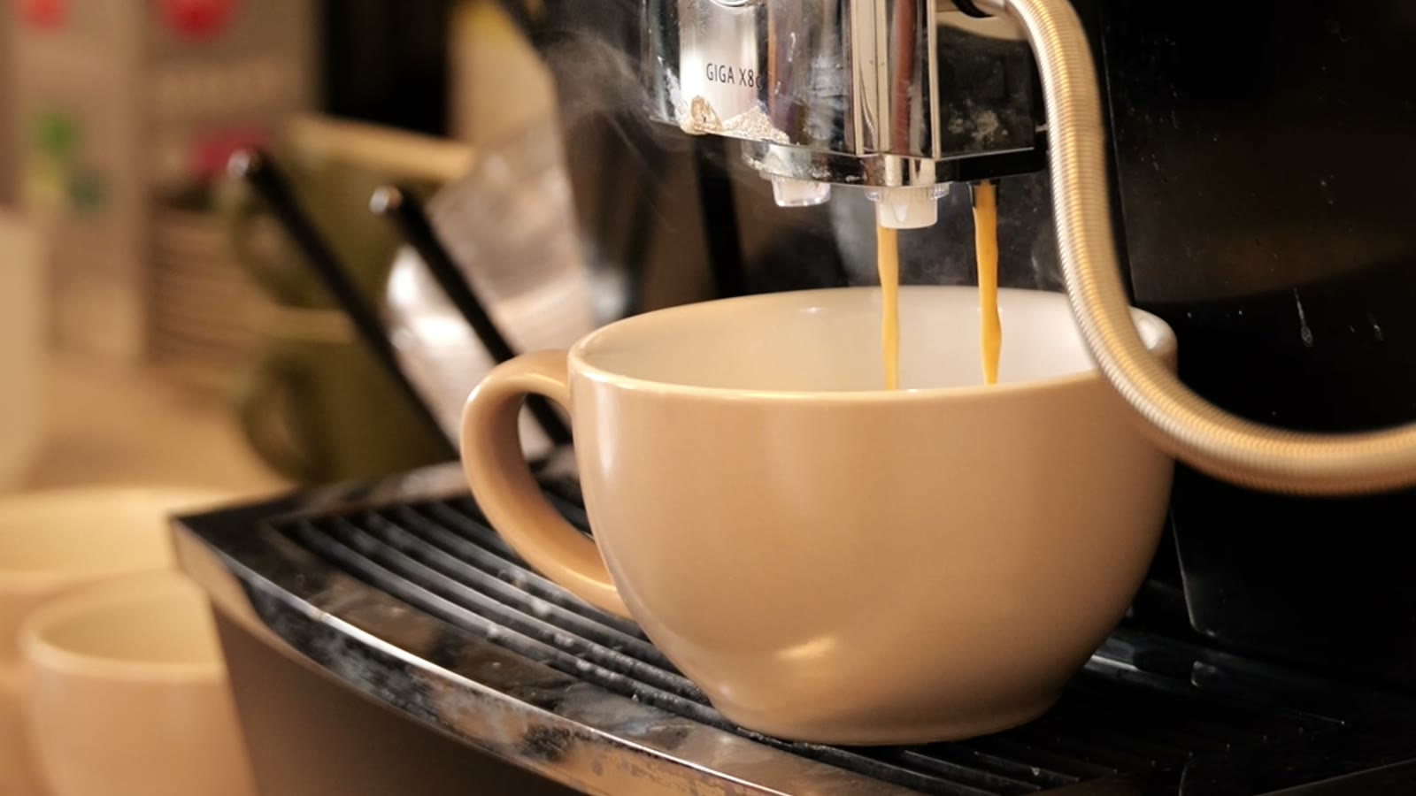 Coffee being poured in the Padel Quarter café